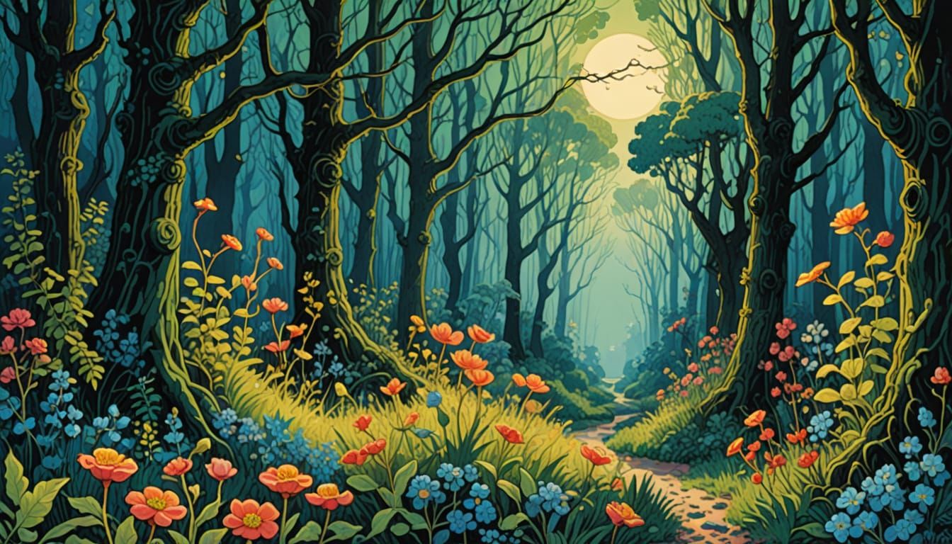 Enchanting Forest Creatures in Bright Sunlight