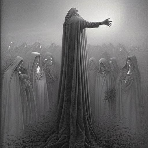 Horror Scene in Gustave Doré Style