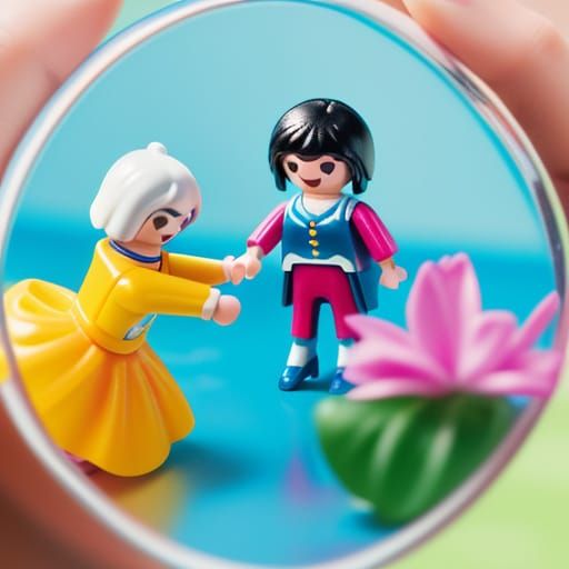 Playmobil Dolls in Toy Photography Style