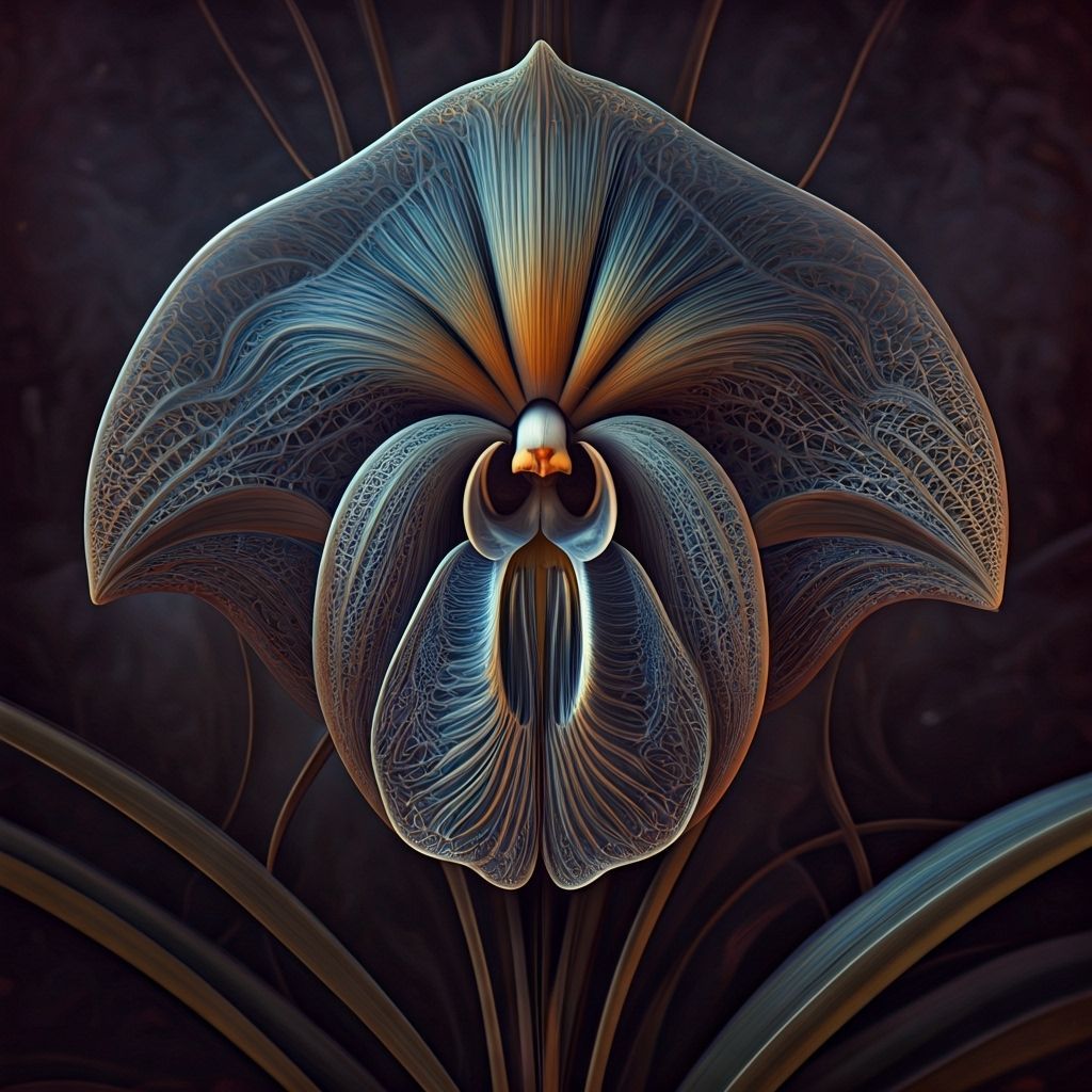 Barbed Wire Orchid in Dark Fantasy Style