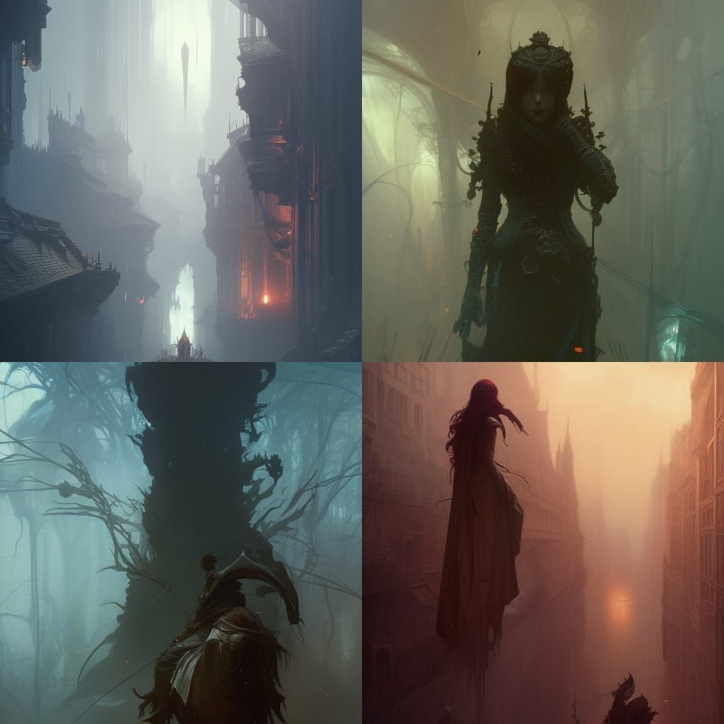 Dark Fantasy Masterpiece in Volumetric Lighting