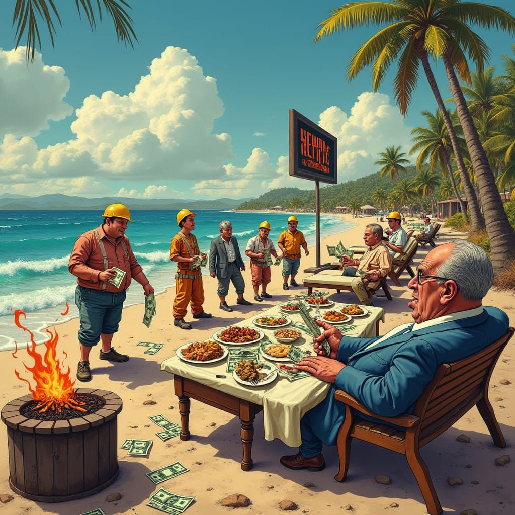 Corporate Greed Exposed in Satirical Coastal Retreat