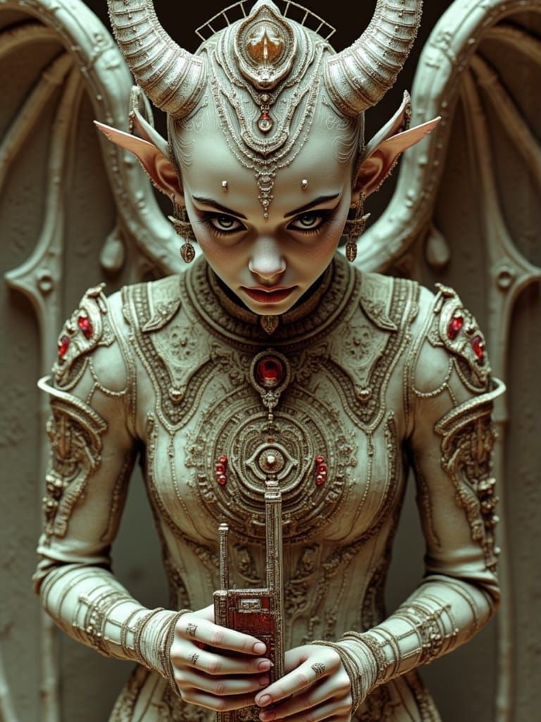 Surreal Flapper-Mime Embodies Supernova Power Between Gargoy...