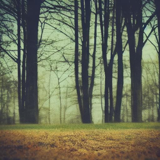 Bleak Ohio Landscape in Grainy, Blurry Style