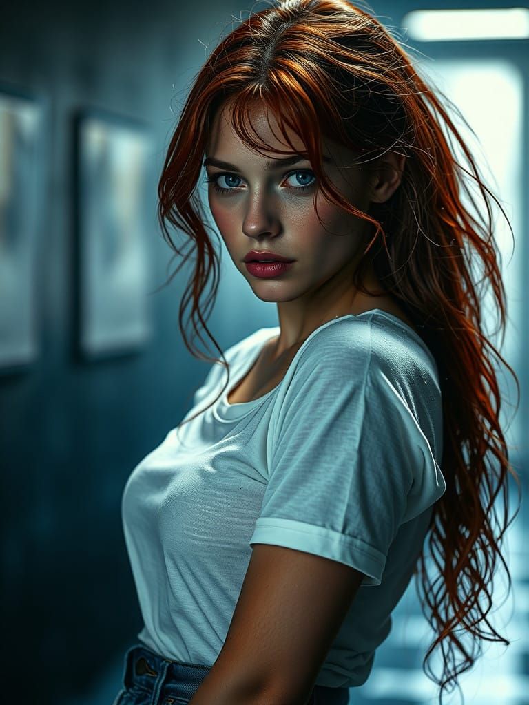 Ethereal Beauty in Distressed Chic