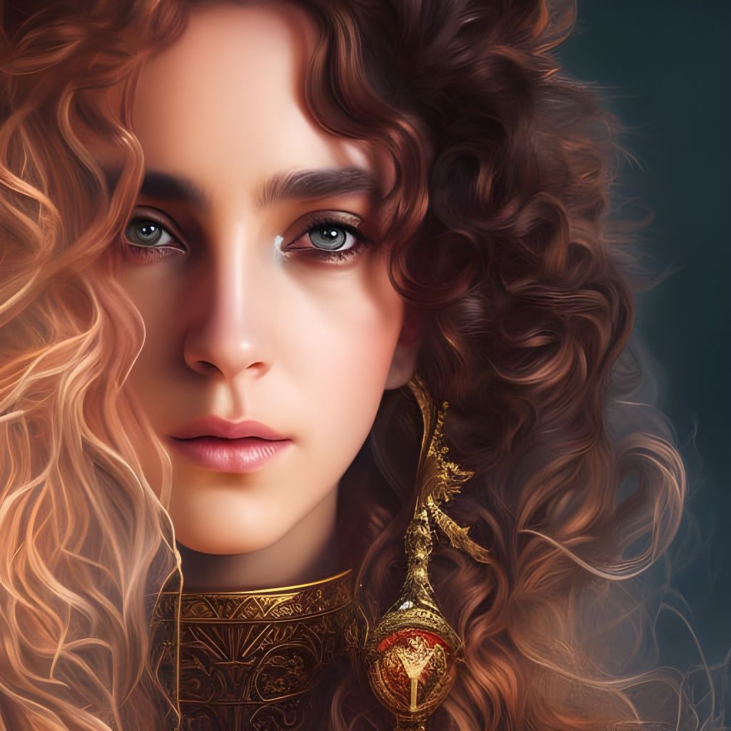 Hermione Granger Portrait in Rococo Style