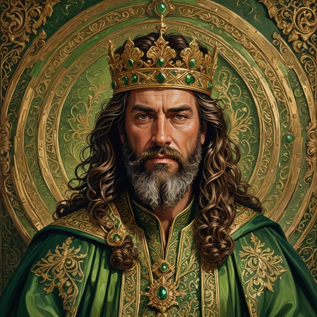 Royal Portrait of a King in High-Fantasy Style