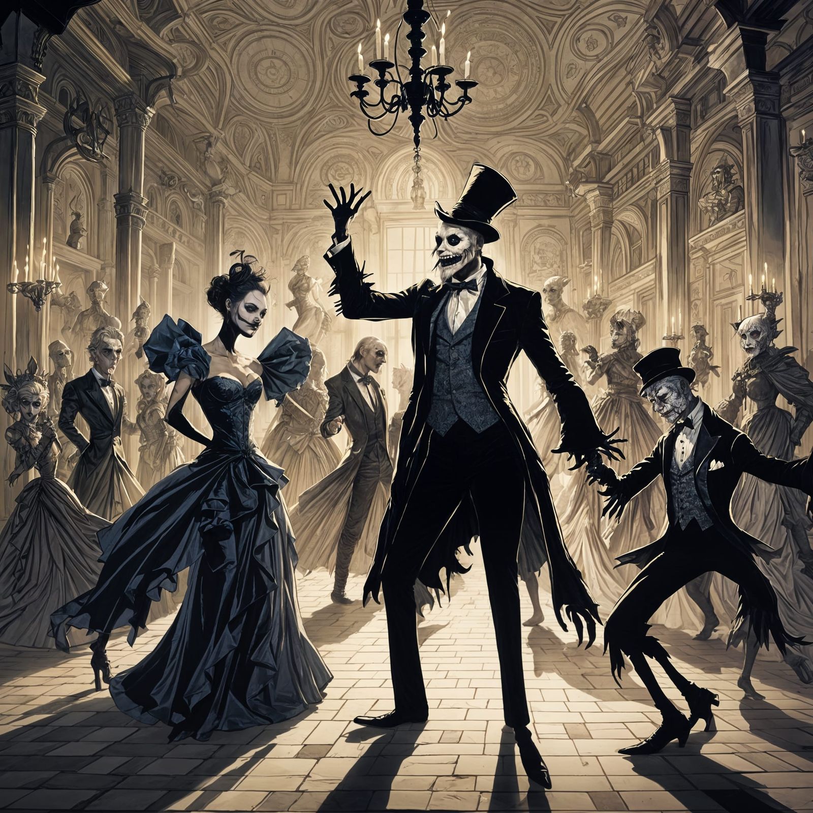 Monster Ball: Elegant Monsters Dancing in Style