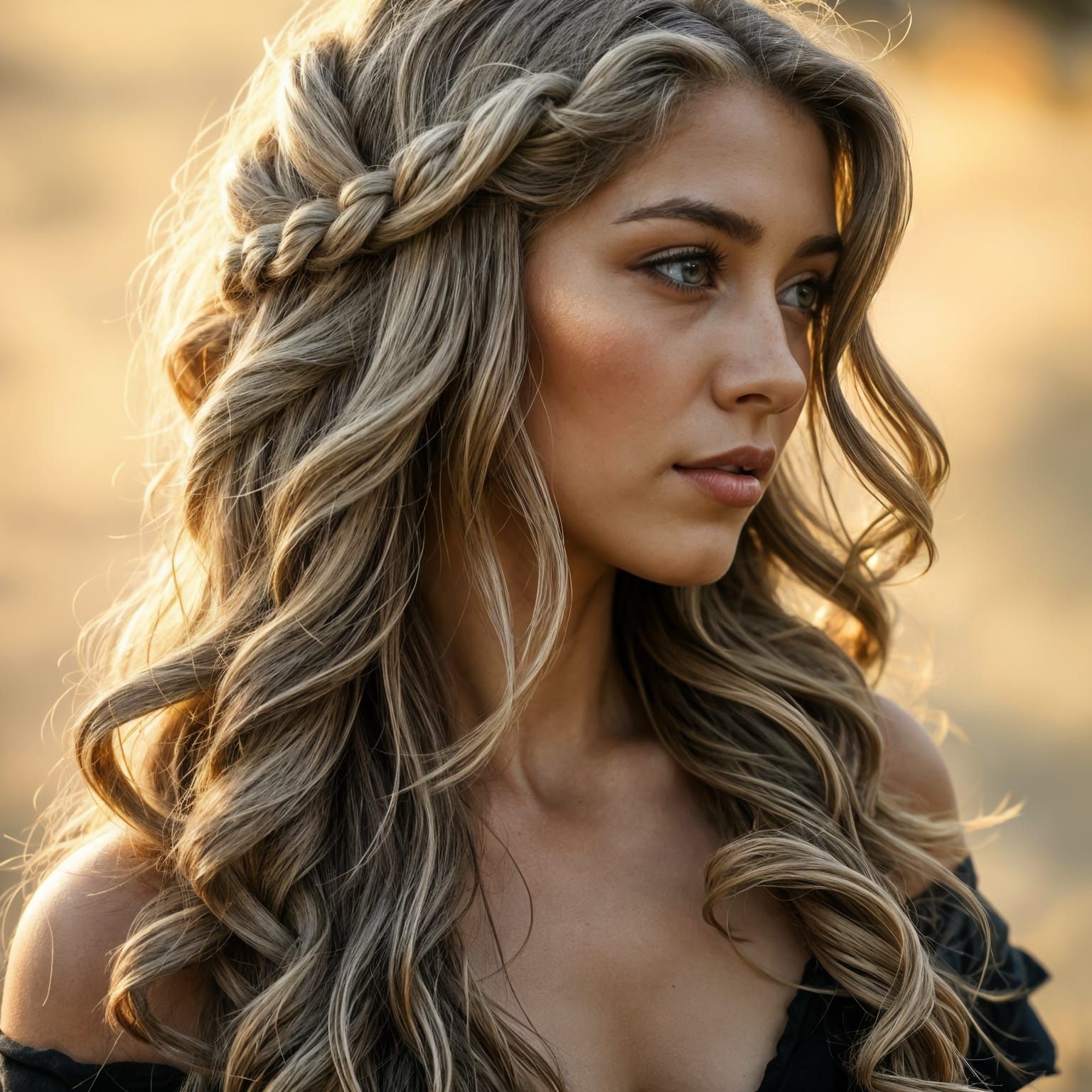 Surreal Braided Hair Cascade Inspired by Ellen Jewett