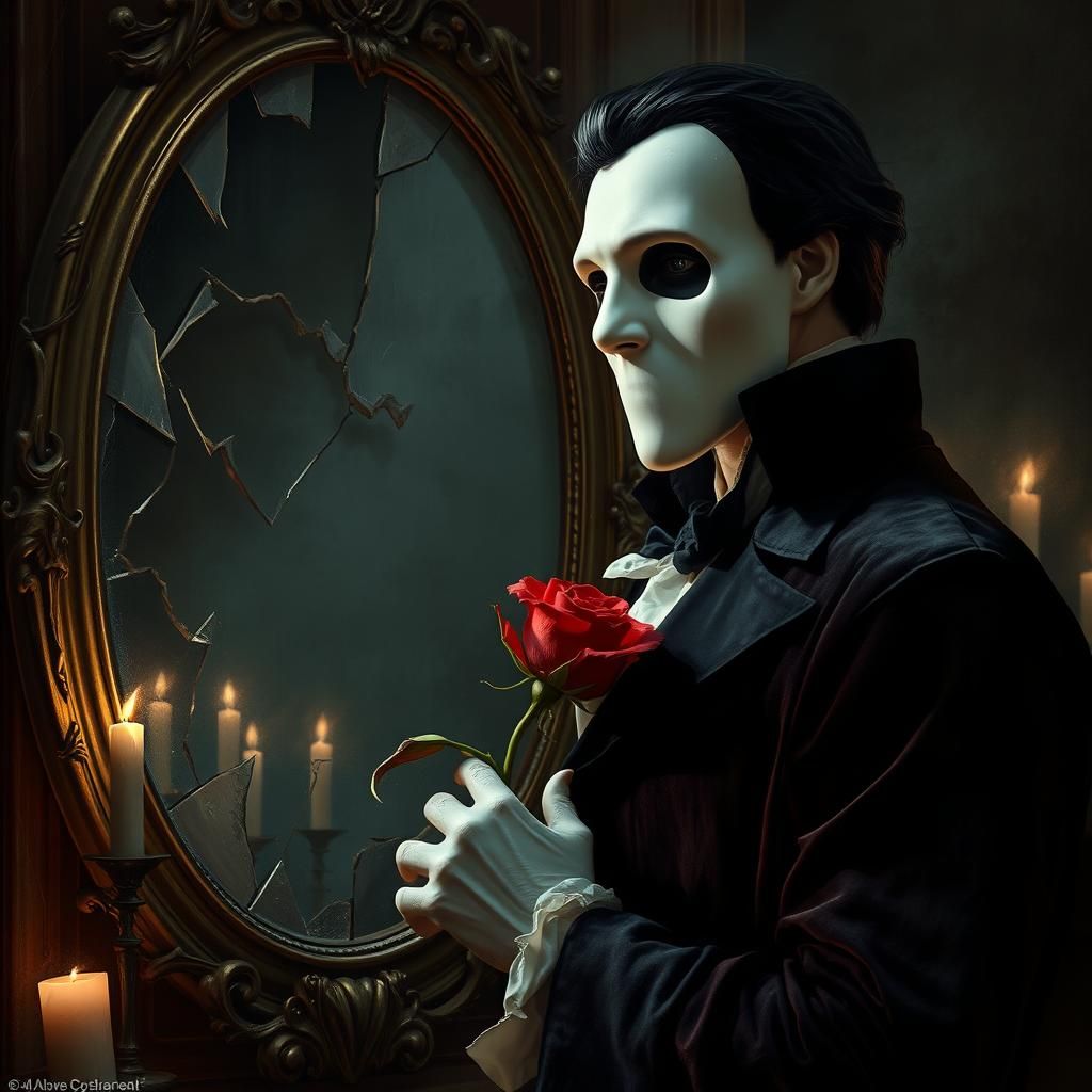 Anguished Phantom in Decaying Opera House