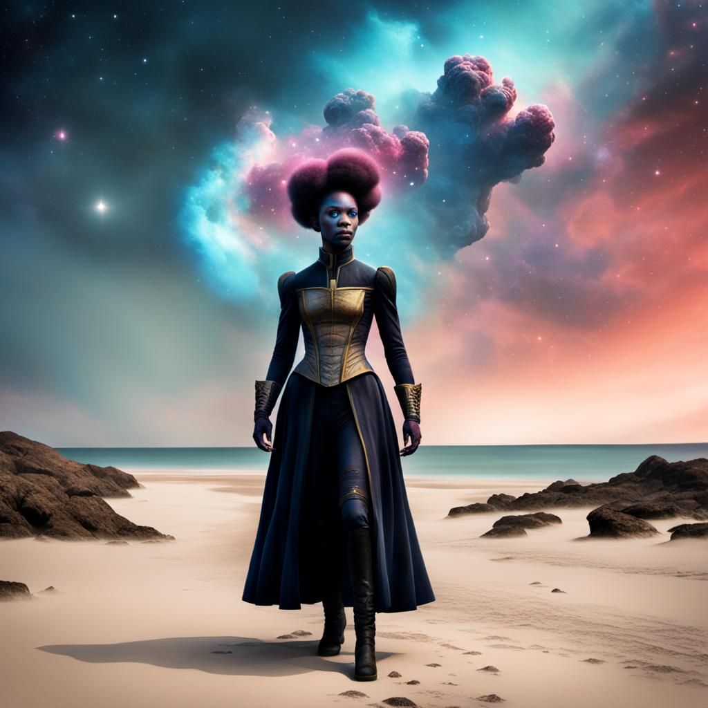 Colorful Nebula in Deep Space