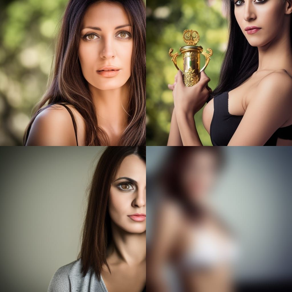 Elegant French Woman Portrait with Bokeh
