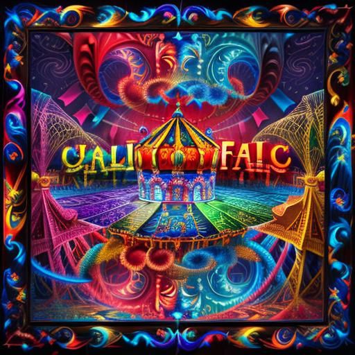 Psychedelic Fractal Carnival in Hyper-Realism