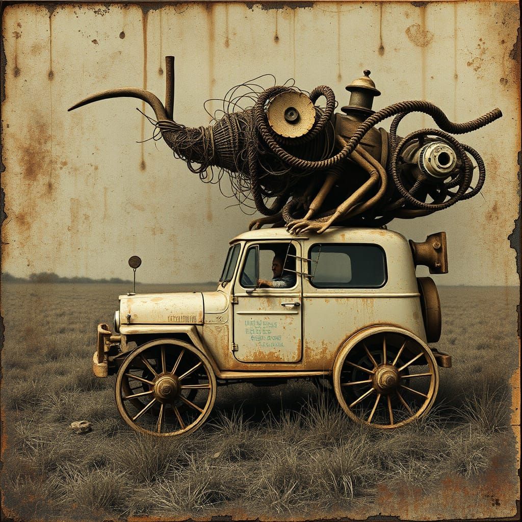 Surreal Industrial Landscapes in Baroque Dream Style