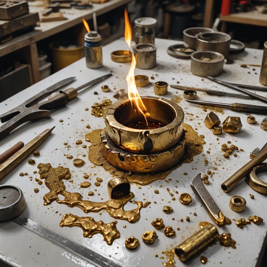 Crafting a Gold Ring with Fire: Detailed Matte Painting