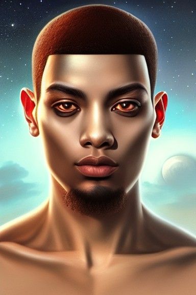 Egyptian God Khonsu with Gibbous Moon