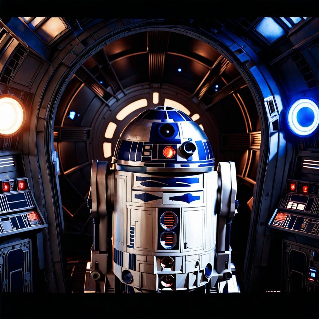 R2-D2 Portrait Inside Millennium Falcon