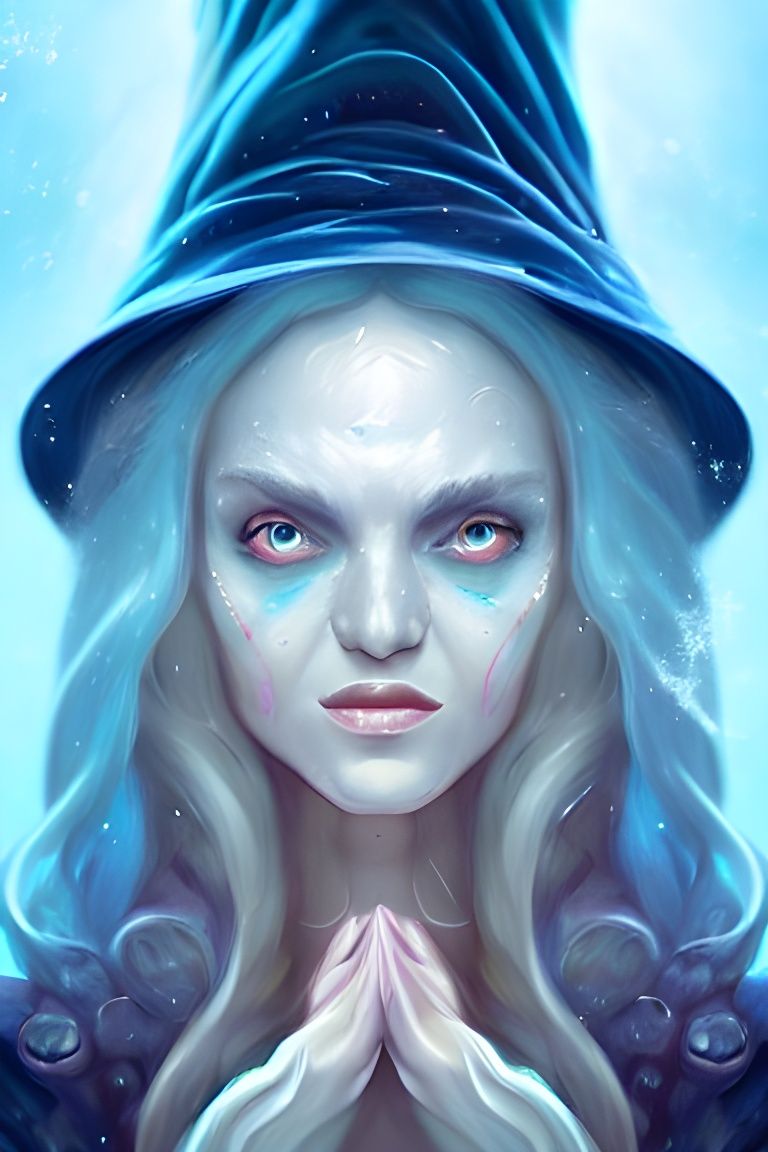 Water Witch Portrait in Digital Art Style