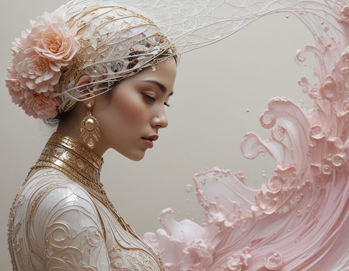 Mystical beauty dances in flowing grace