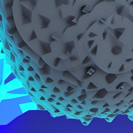 3D Geometric Shapes Under Ocean Waves in 4K