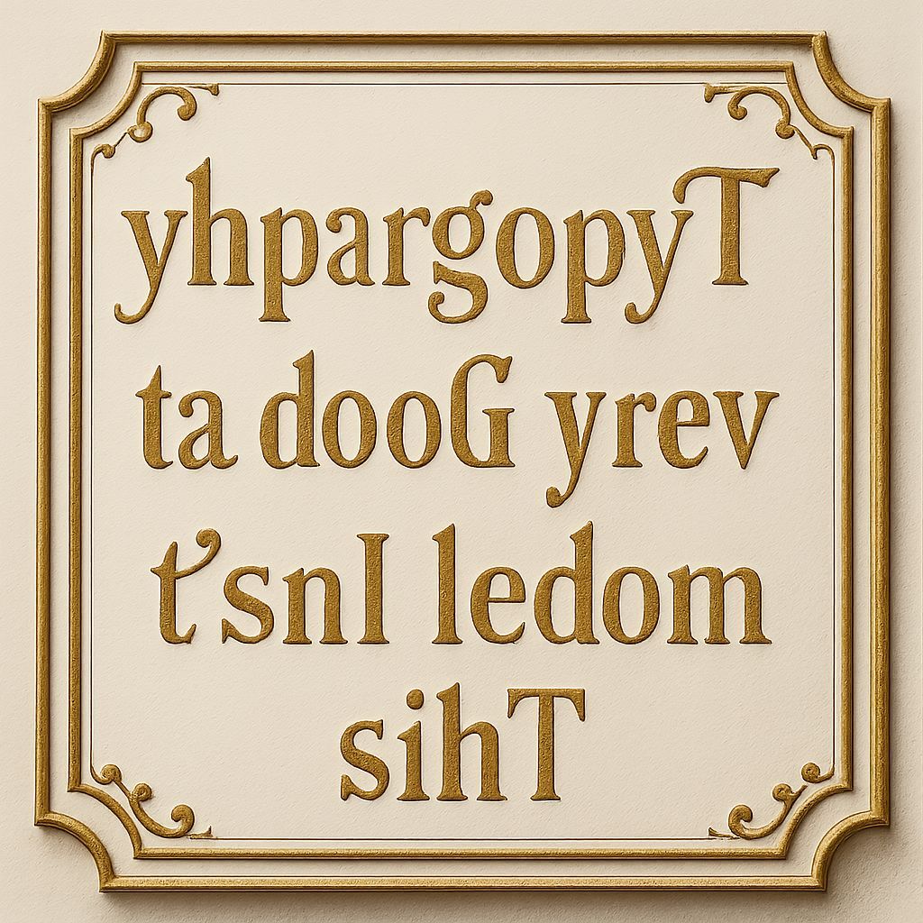 Aesthetically Pleasing Typographic Sign