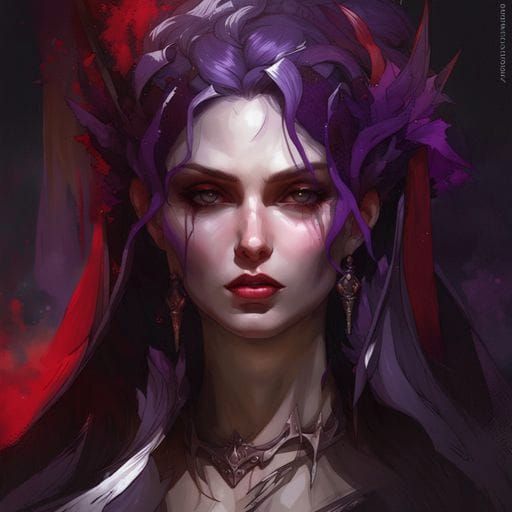 Gothic Enchantress Portrait in Dark Art Style