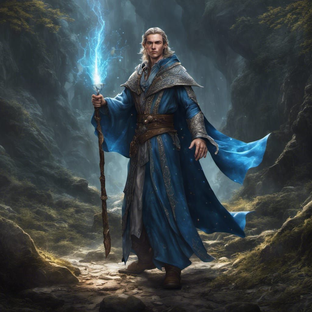 Elven Mage in Forgotten Realms Style