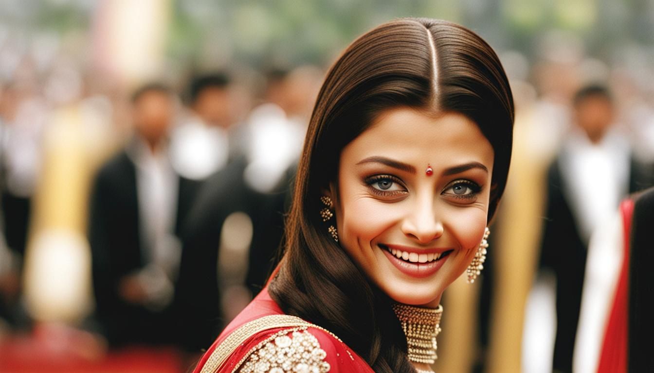 Aishwarya Rai Smiling Portrait with Long Braid