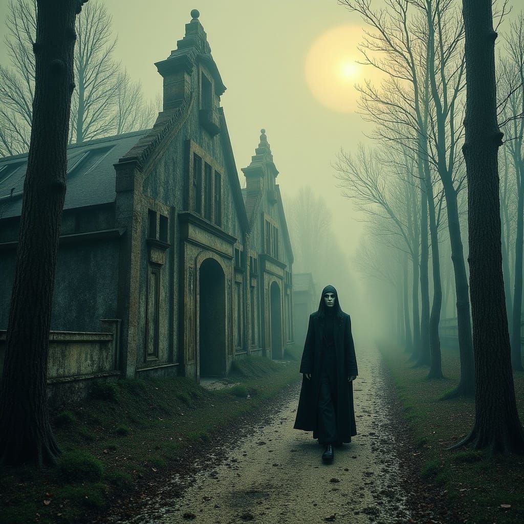 Surreal Horror Landscapes in Beksiński's Dark, Expressionist...