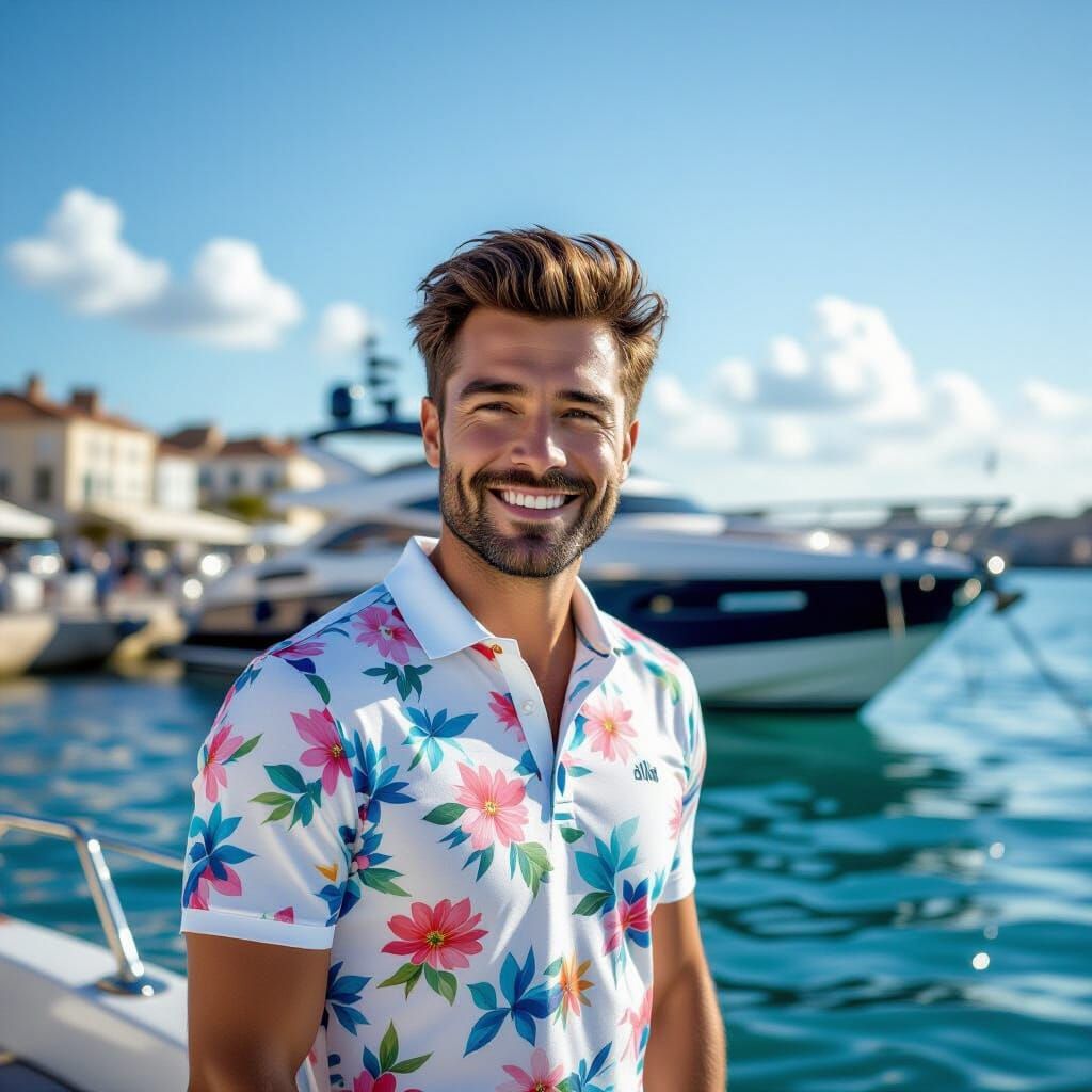 Jindra in La Rochelle Harbor: Hyperrealistic Digital Portrai...