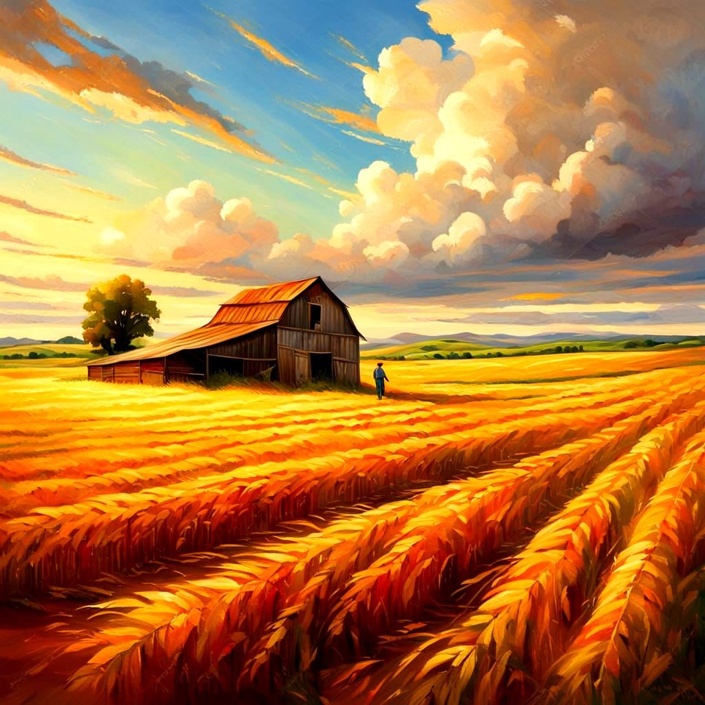 Golden Wheat Field Ready for Harvest