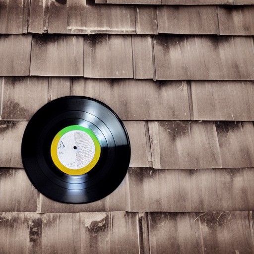 Rock and Roll Vinyl Record in Attic