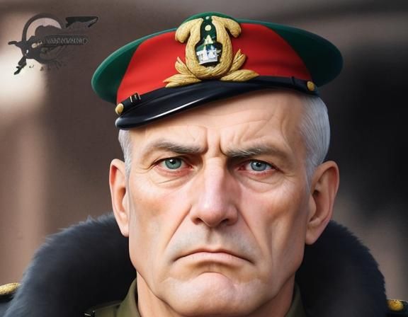 French Foreign Legion Colonel Portrait: Veteran's Hard Stare