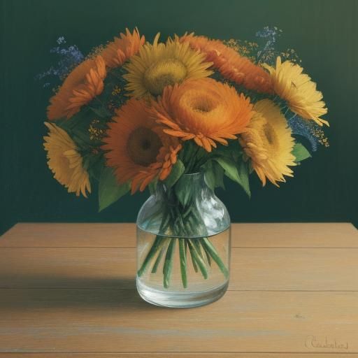 Vibrant Orange Blossoms in Soft Impressionist Light