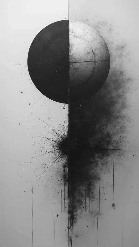 Abstract Grayscale Duality: Geometric Forms of Good and Evil