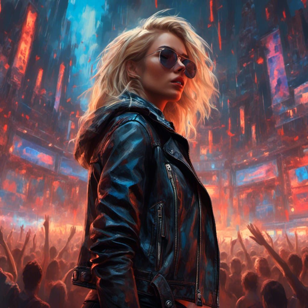 Rock Concert Portrait in Hyperdetailed Style