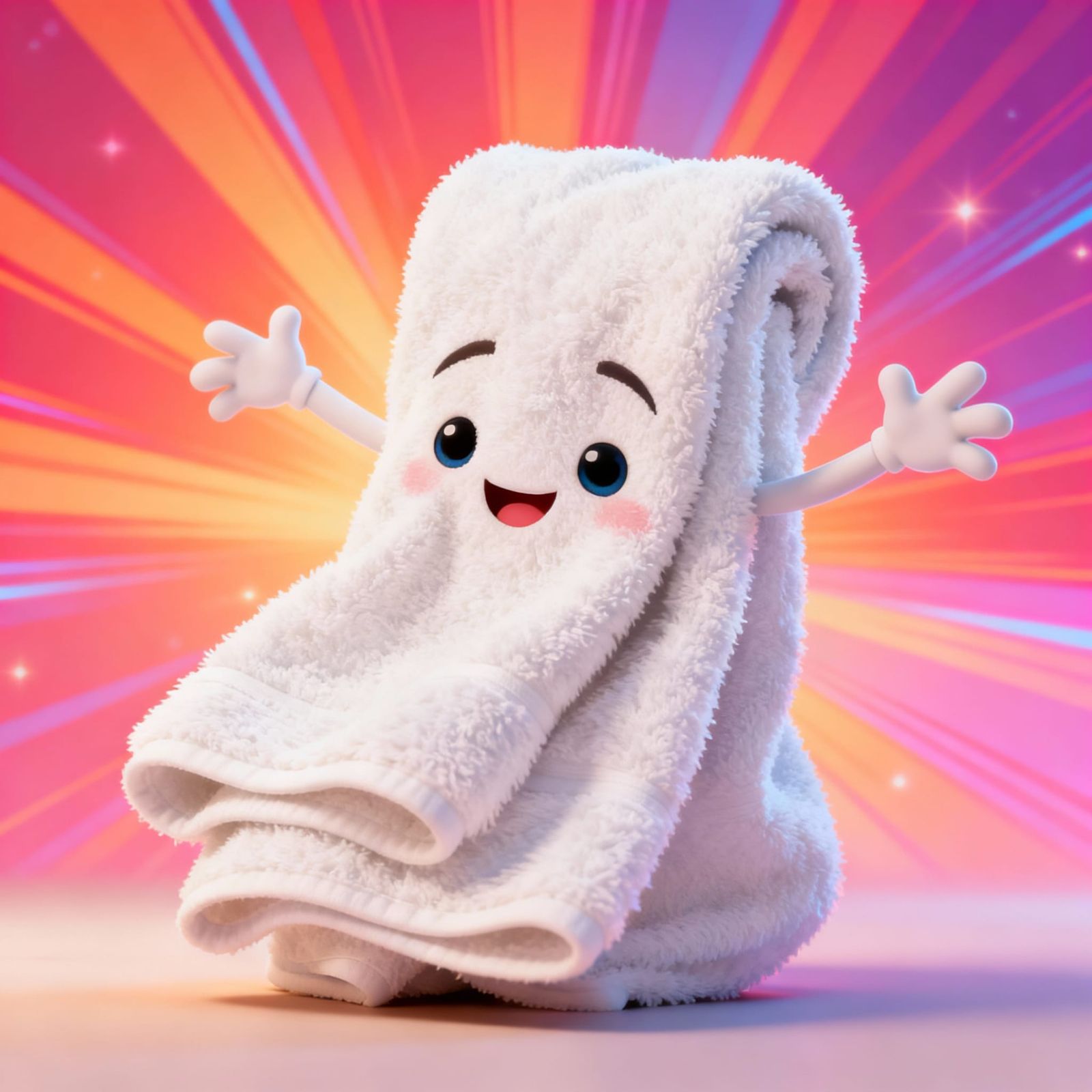 Magical Towel Folds Itself in 3D Animation Style