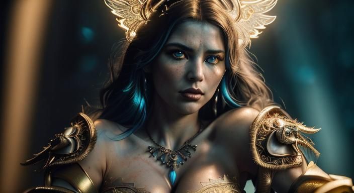 Turquoise-Eyed Angel of Love in Paradise