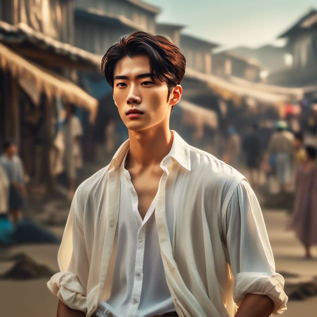 <lora:Photorealism:1.0> A poster image of Jaehyun, a handsom...