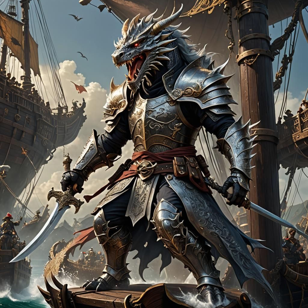 Dragonborn Paladin with Blessed Great Sword