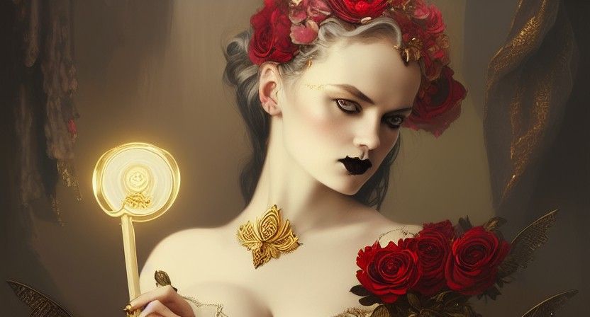 Victorian Woman with Gold Breastplate in London