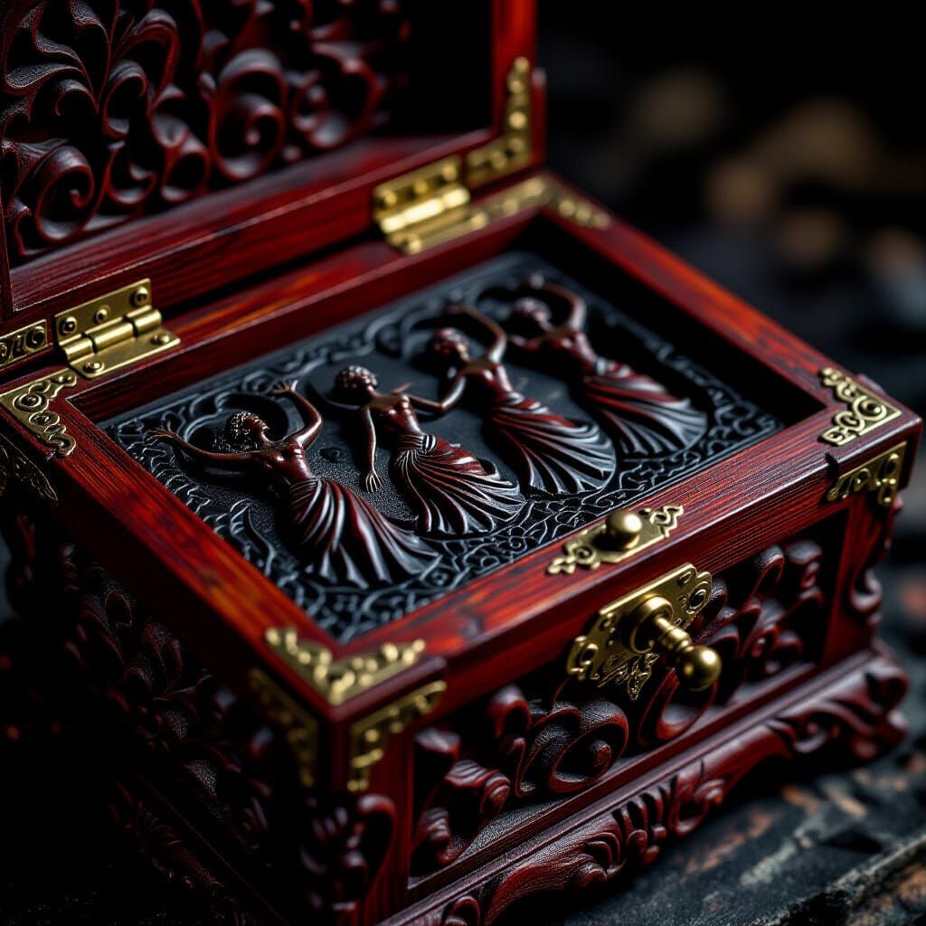 Cursed Music Box with Ghostly Dancers