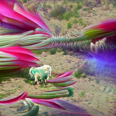 Aries Zodiac Sign with Desert Flowers