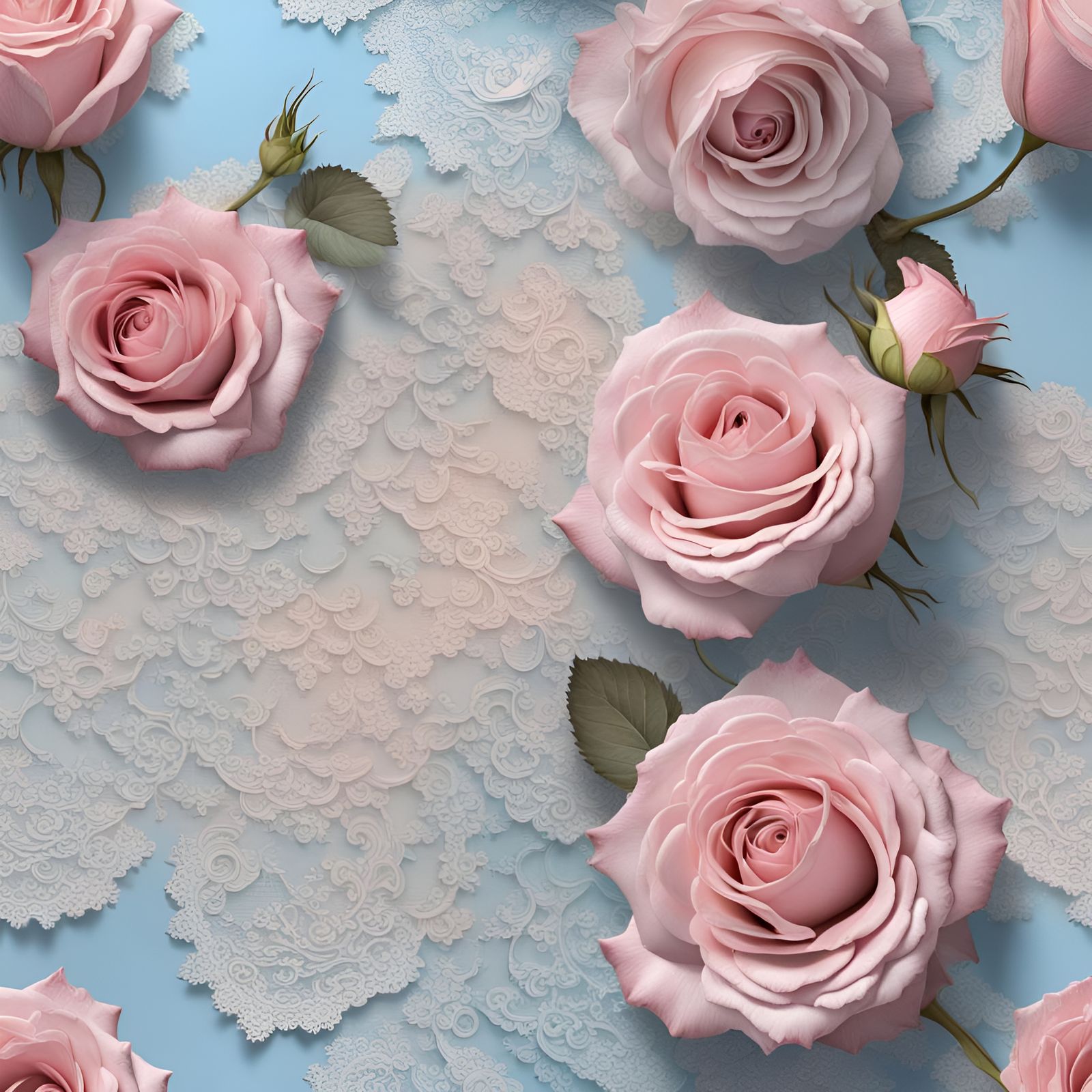 Shabby Chic Roses with Peeling Paint Texture