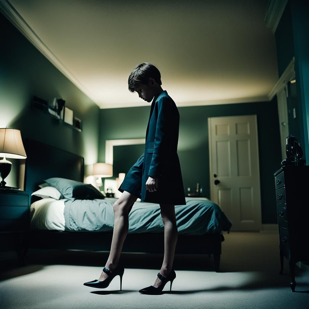 Boy in Stilettos: Cinematic Film Still