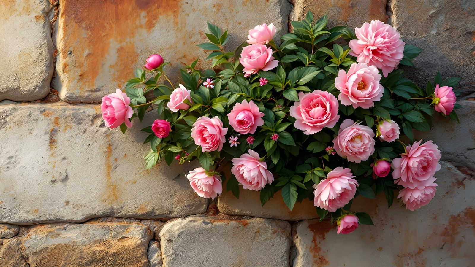 Surreal Bloom Unfolds on Ancient Stone