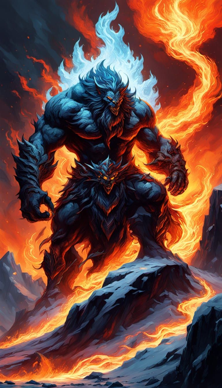 God of Fire and Ice: Epic Fantasy Confrontation