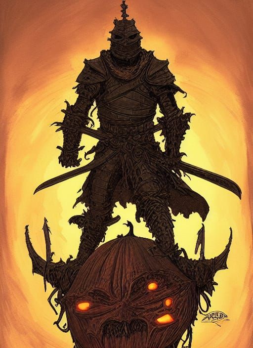 Pumpkin Knight of the Midnight Terror Portrait