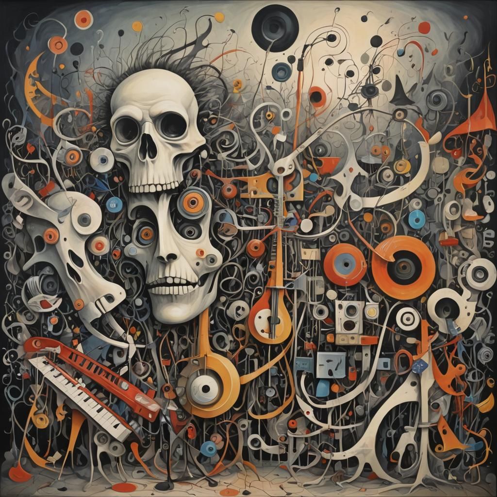 Expressionist Silicon Music Beats Painting