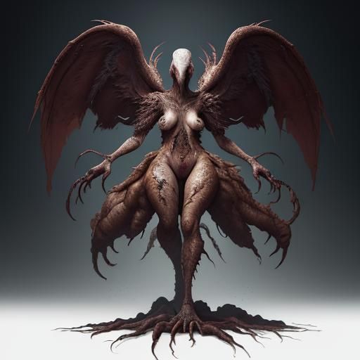 Grotesque Faceless Creature in Detailed Matte Painting